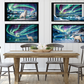 White Fox Northern Lights Digital Art in PDF SVG PNG File Formats
