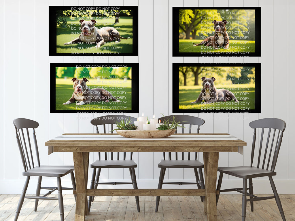 Pitbull Digital Art in PDF SVG PNG File Formats