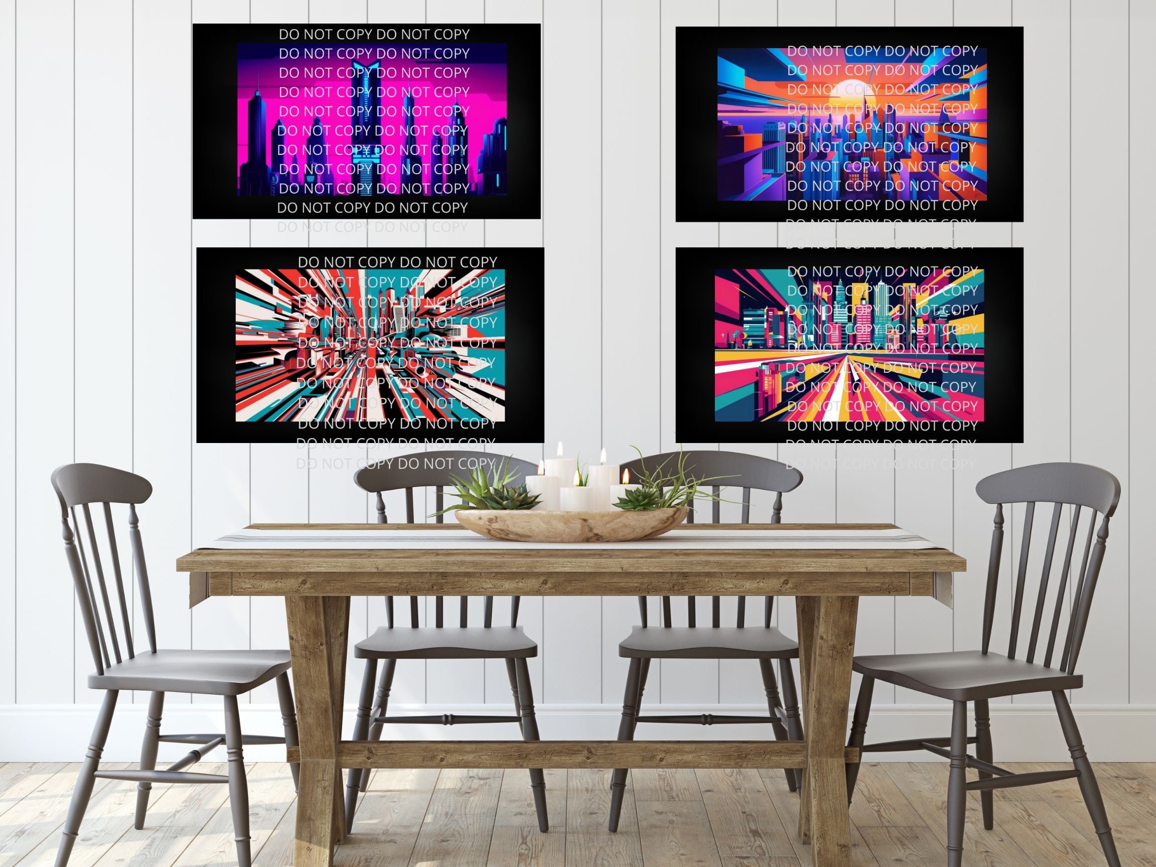 Abstract City Digital Art in PDF SVG PNG File Formats