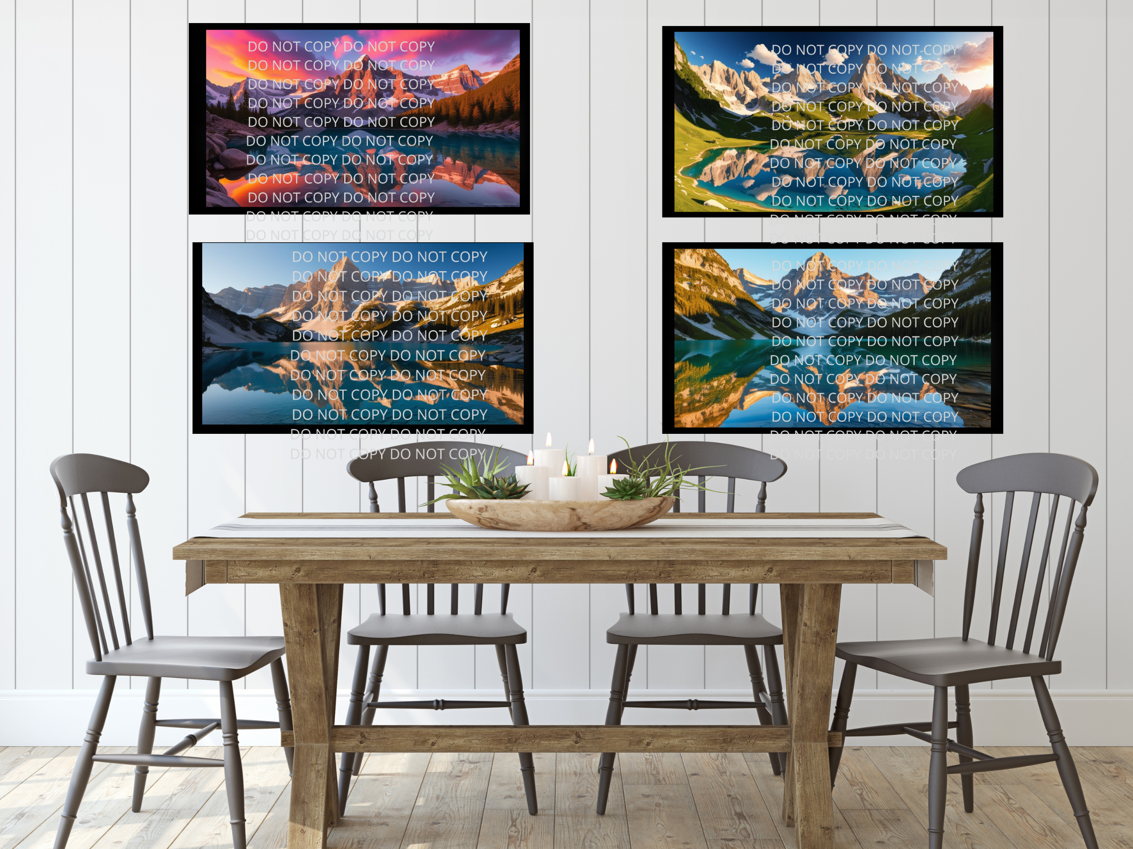 Mountain and Lake View Digital Art in SVG PNG File Formats