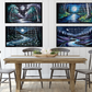 Abstract Night w Stream Digital Art in SVG PNG File Formats