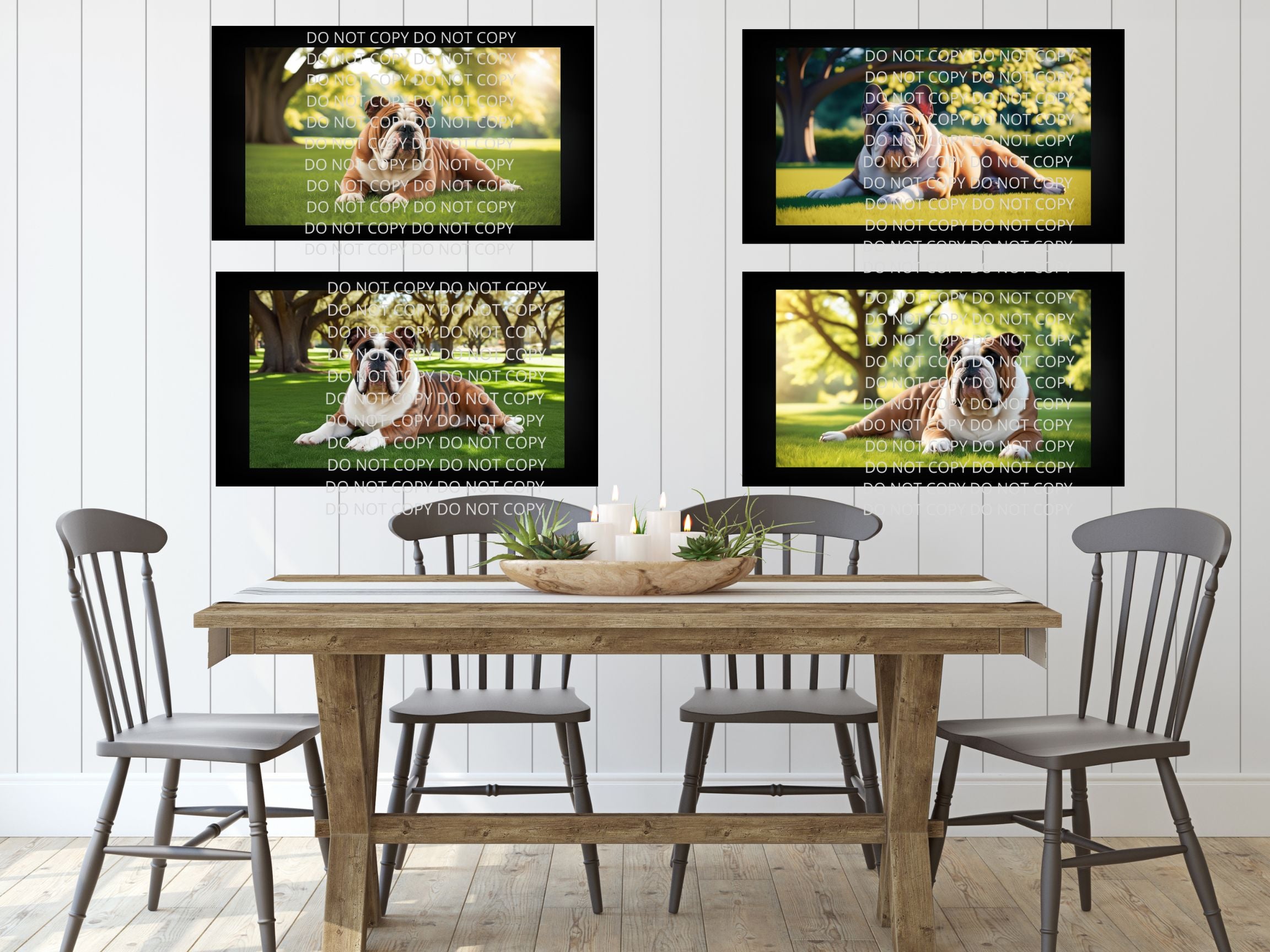 English Bulldog Digital Art in PDF SVG PNG File Formats
