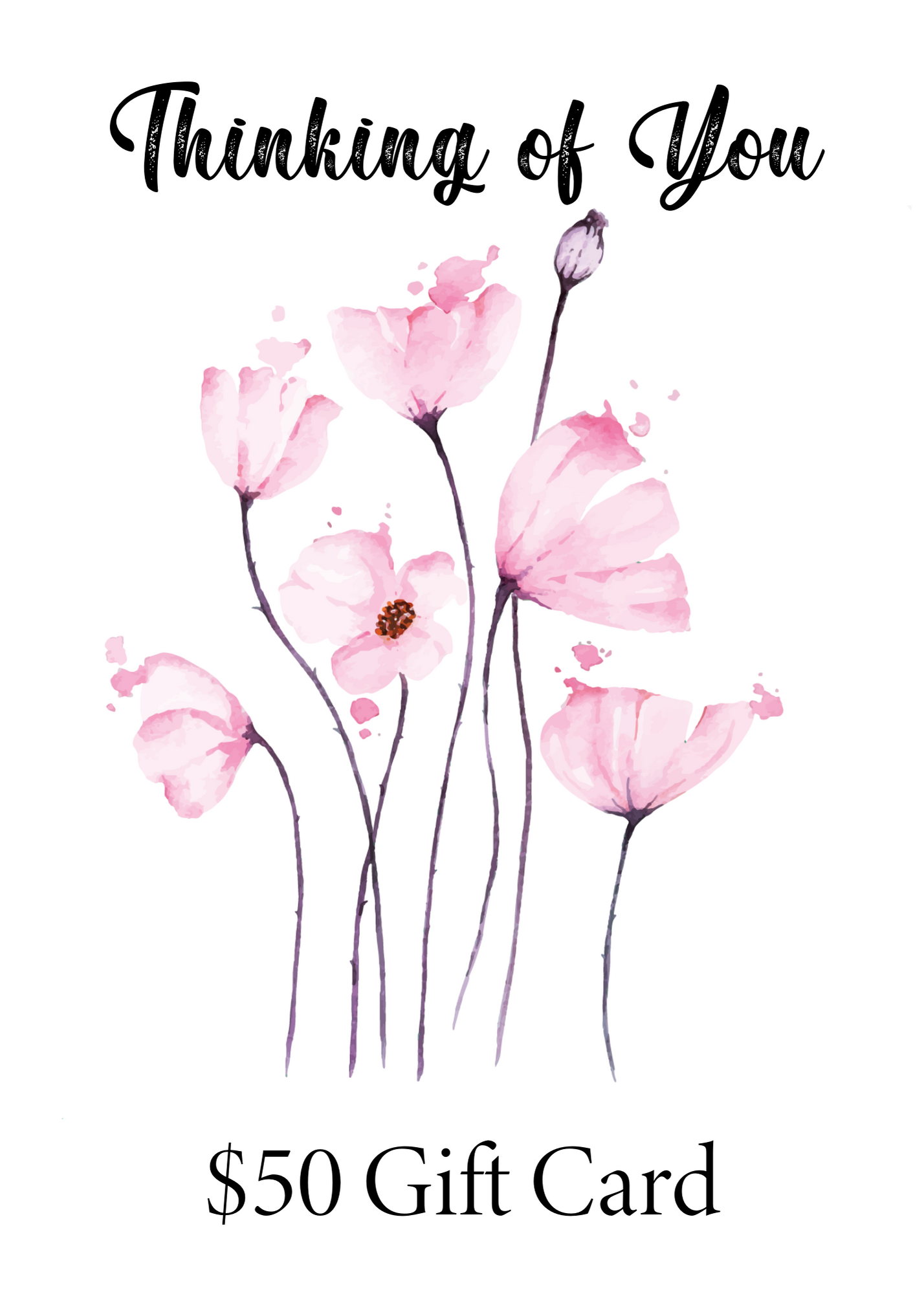 Thinking of You Gift Card in Pink