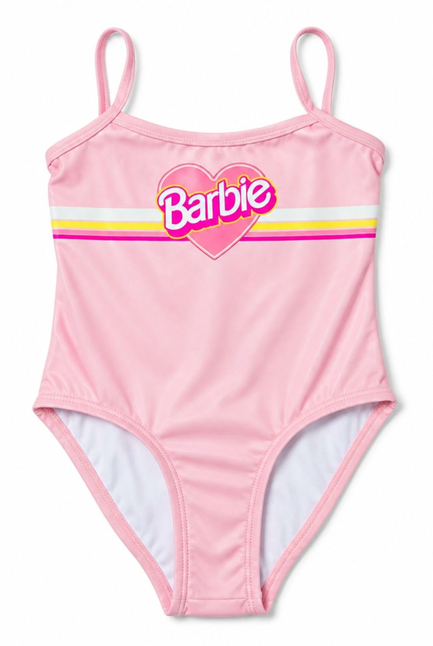 Mini Barbie Sun & Fun Light Pink One Piece Swimsuit - Size 4T