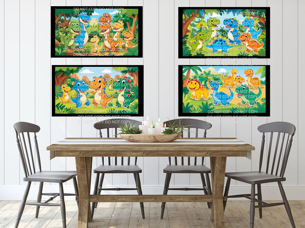 Dino's for Kids Digital Art in PDF SVG PNG File Formats