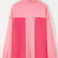 Two Tone Button Up Drop Shoulder Shacket