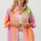BiBi Plaid Collared Neck Half Sleeve Shirt - Brand BiBi