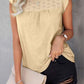 Ruffled Round Neck Cap Sleeve T-Shirt