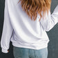 MARDI GRAS Sequin Round Neck Sweatshirt