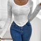 Scoop Neck Long Sleeve Top