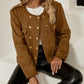 Snap Down Round Neck Jacket