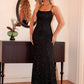 Sequin Square Neck Maxi Cami Dress
