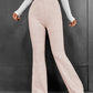 Ribbed High Waist Bootcut Pants