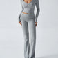 Devine Ruched Long Sleeve Top and Pants Set