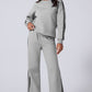 Side Striped Round Neck Top and Pants Active Set