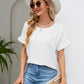 Round Neck Short Sleeve Blouse