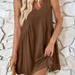 Full Size Plunge Wide Strap Mini Tank Dress