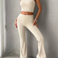 Devine Ribbed Round Neck Tank and Pants Set