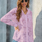 Full Size Collared Neck Long Sleeve Shirt Plus Size