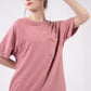 VERY J Washed Mauve Round Neck Mini Tee Dress