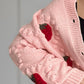 Strawberry Button Down Long Sleeve Cardigan