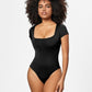 Full Size Square Neck Short Sleeve Bodysuit