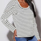 Full Size Striped Round Neck Long Sleeve T-Shirt