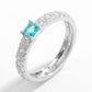 925 Sterling Silver Square Zircon Ring