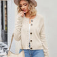 Button Down Exposed Seam Cardigan