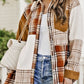 Plaid Button Up Long Sleeve Shacket