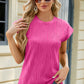 Round Neck Cap Sleeve T-Shirt