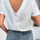 Eyelet Short Sleeve Double-Sided Shirt