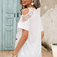Lace Detail Round Neck Cold Shoulder Blouse