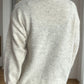 Contrast Trim Quarter Button Long Sleeve Sweater