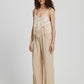 Fringe Hem Wide Leg Long Pants