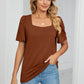 Square Neck Puff Sleeve T-Shirt