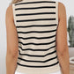 Striped V-Neck Knit Vest