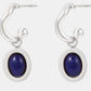 Stainless Steel Oval Drop Earrings