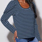 Full Size Striped Round Neck Long Sleeve T-Shirt