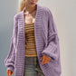 Double Take Full Size Open Front Long Sleeve Cardigan
