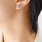 Titanium Steel Flower Stud Earrings