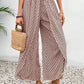 Tied Printed Wide Leg Pants