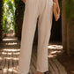 Beautiful Bea Ruched Half Elastic Waist Pants