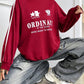 Letter Graphic Round Neck Long Sleeve Sweatshirt
