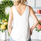 Curved Hem V-Neck Tank Top