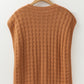 Round Neck Cap Sleeve Sweater Vest