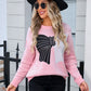 Bow Round Neck Dropped Shoulder Sweater