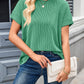 Lovelet Round Neck Short Sleeve Rib T-Shirt