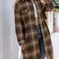 Plaid Button Up Long Sleeve Shacket