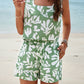 Printed Cropped Tank and Shorts Set